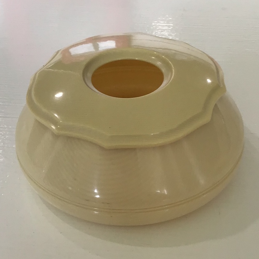 Vintage Ivory Celluloid Du Barry Hair Receiver For Vanity!